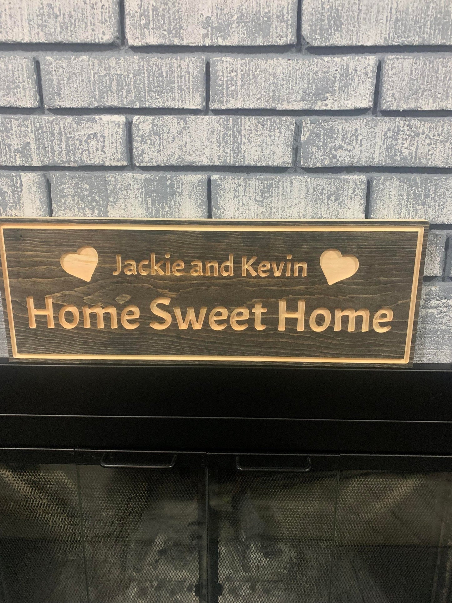 Custom Wooden Couple Sign | Personalized Anniversary or Wedding Gift | Family Name Front Door Decor