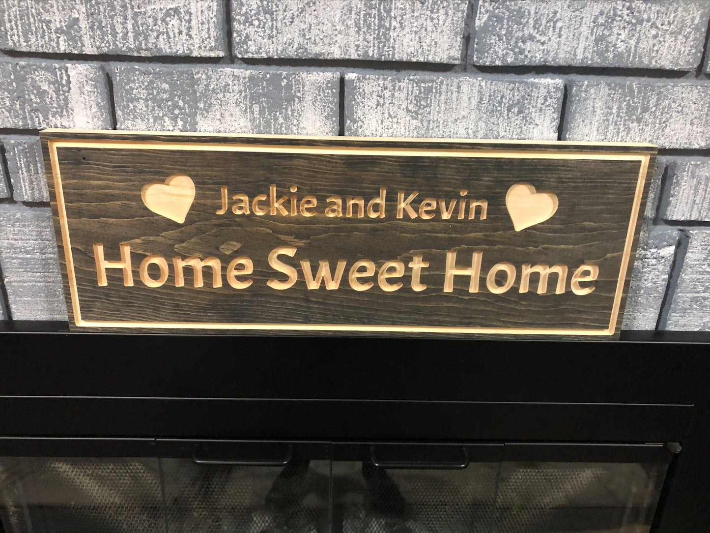 Custom Wooden Couple Sign | Personalized Anniversary or Wedding Gift | Family Name Front Door Decor