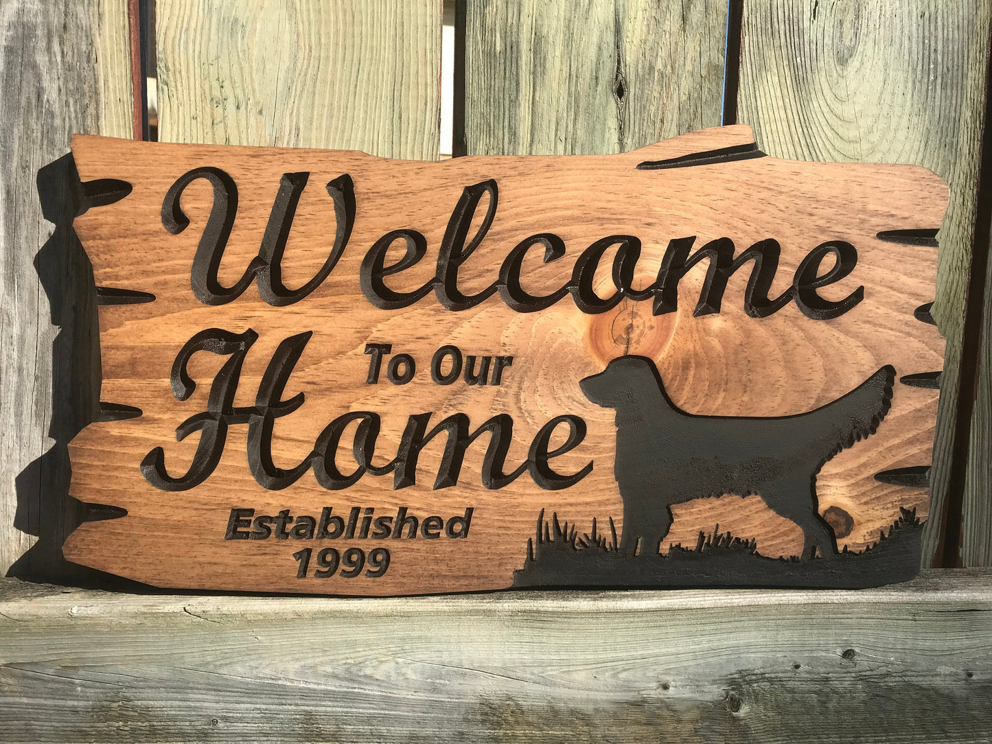 Custom Outdoor Welcome Home Sign | Wood Cottage Sign | Anniversary Gift | Rustic Cottage Sign | Engraved Sign | Wedding Gift Christmas Gift