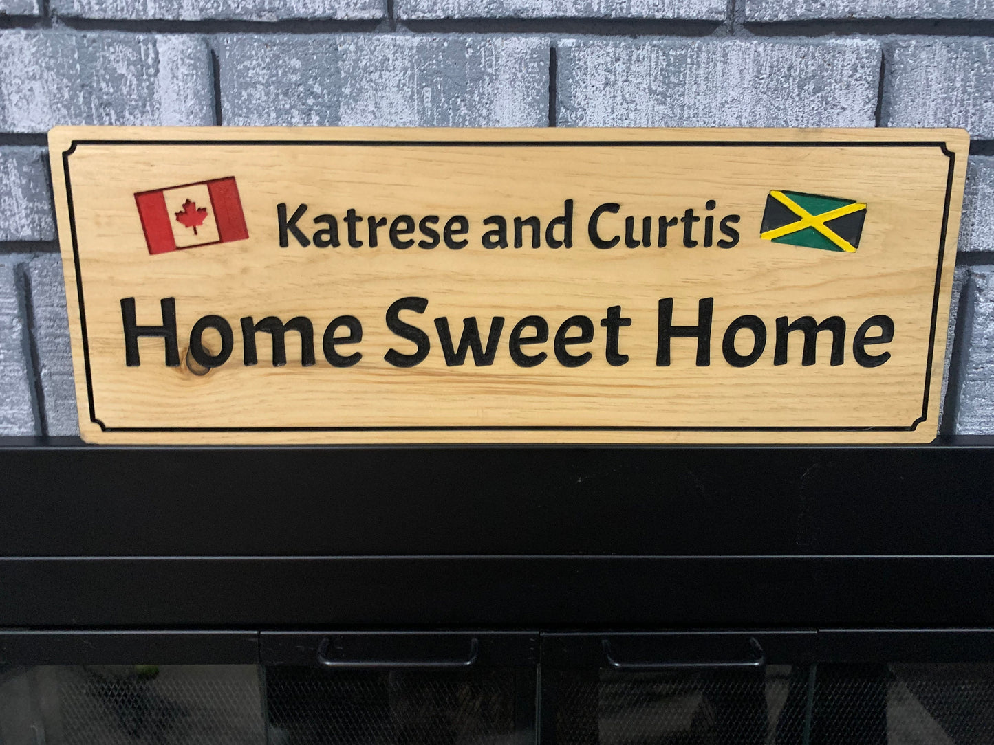 Custom Wooden Couple Sign | Personalized Anniversary or Wedding Gift | Family Name Front Door Decor