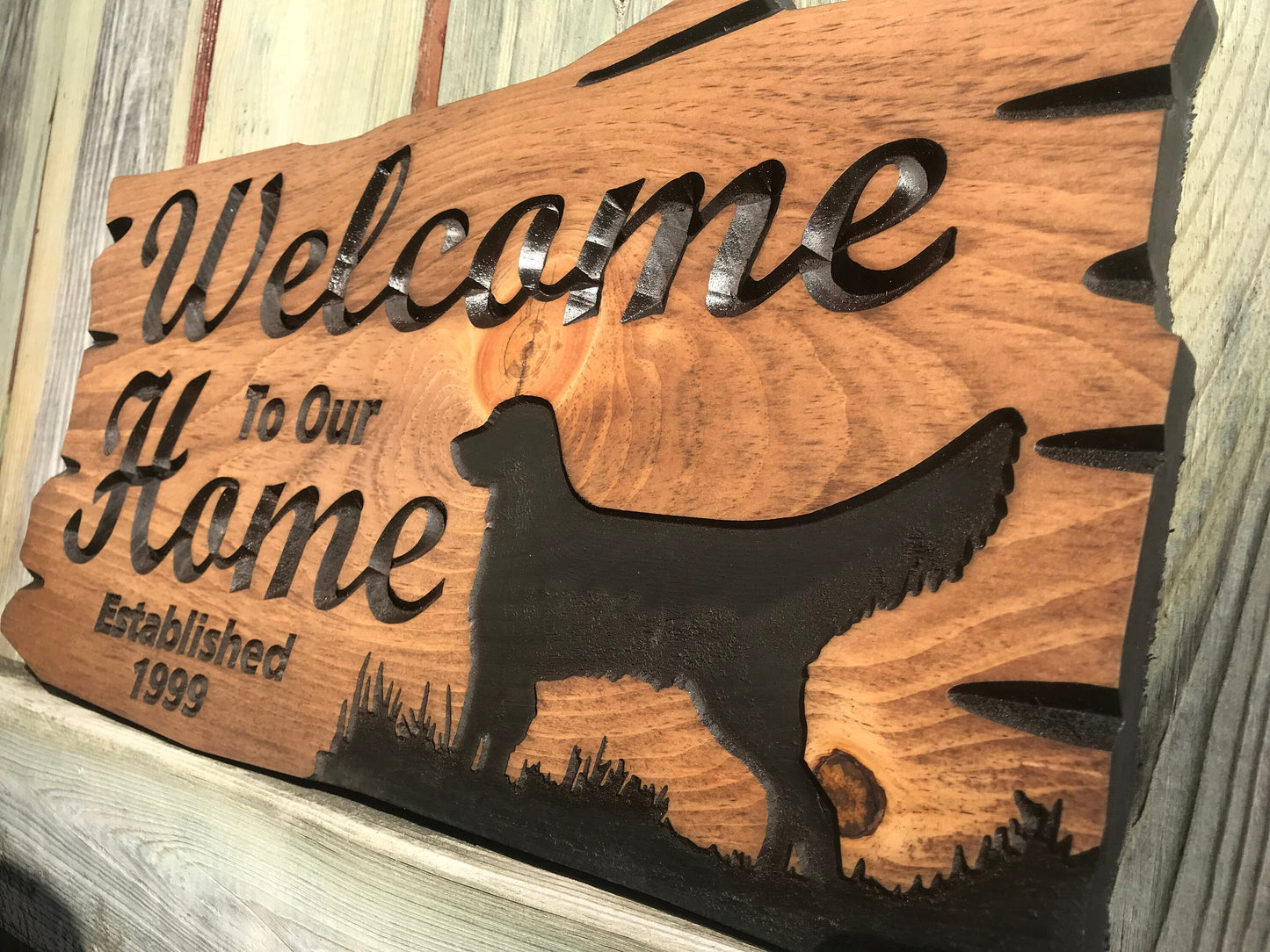 Custom Outdoor Welcome Home Sign | Wood Cottage Sign | Anniversary Gift | Rustic Cottage Sign | Engraved Sign | Wedding Gift Christmas Gift