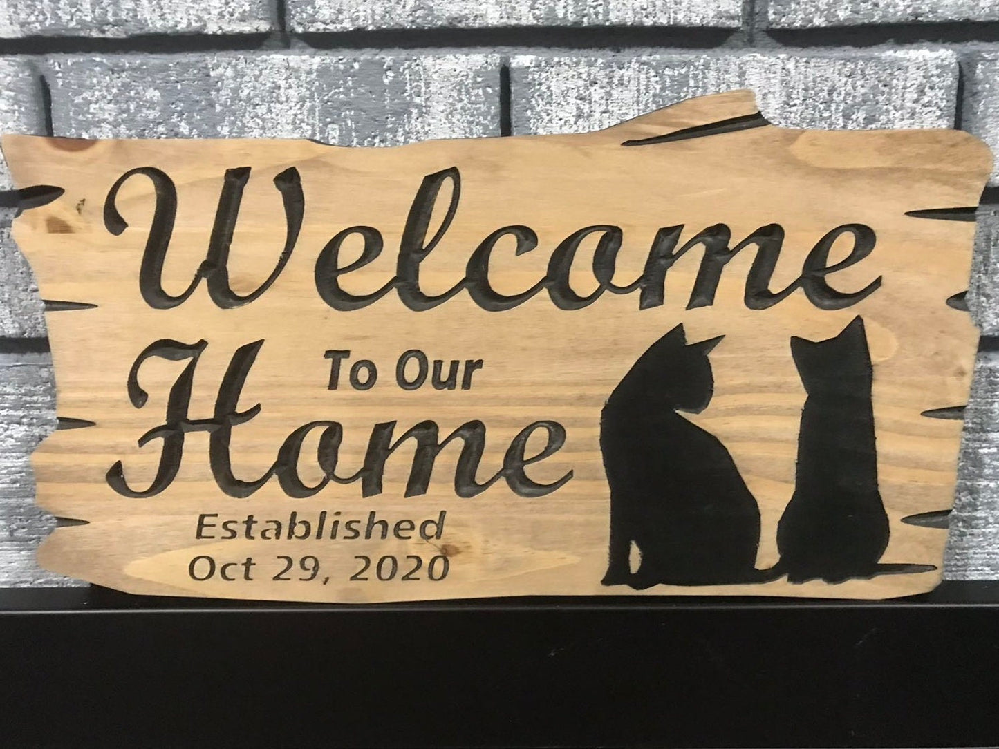 Custom Home Sign | Wooden Outdoor Sign | Anniversary Gift | Welcome Home Pet Sign | Rustic Cottage Sign | Engraved Sign | Wooden Sign