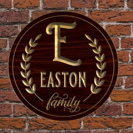 Custom Wood Monogram Sign – Family Name Signs, Rustic Home Wall Art, Wooden Custom Decor, Engraved Gift, Farmhouse Christmas, Wedding