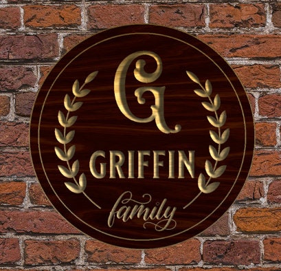Custom Wood Monogram Sign – Family Name Signs, Rustic Home Wall Art, Wooden Custom Decor, Engraved Gift, Farmhouse Christmas, Wedding