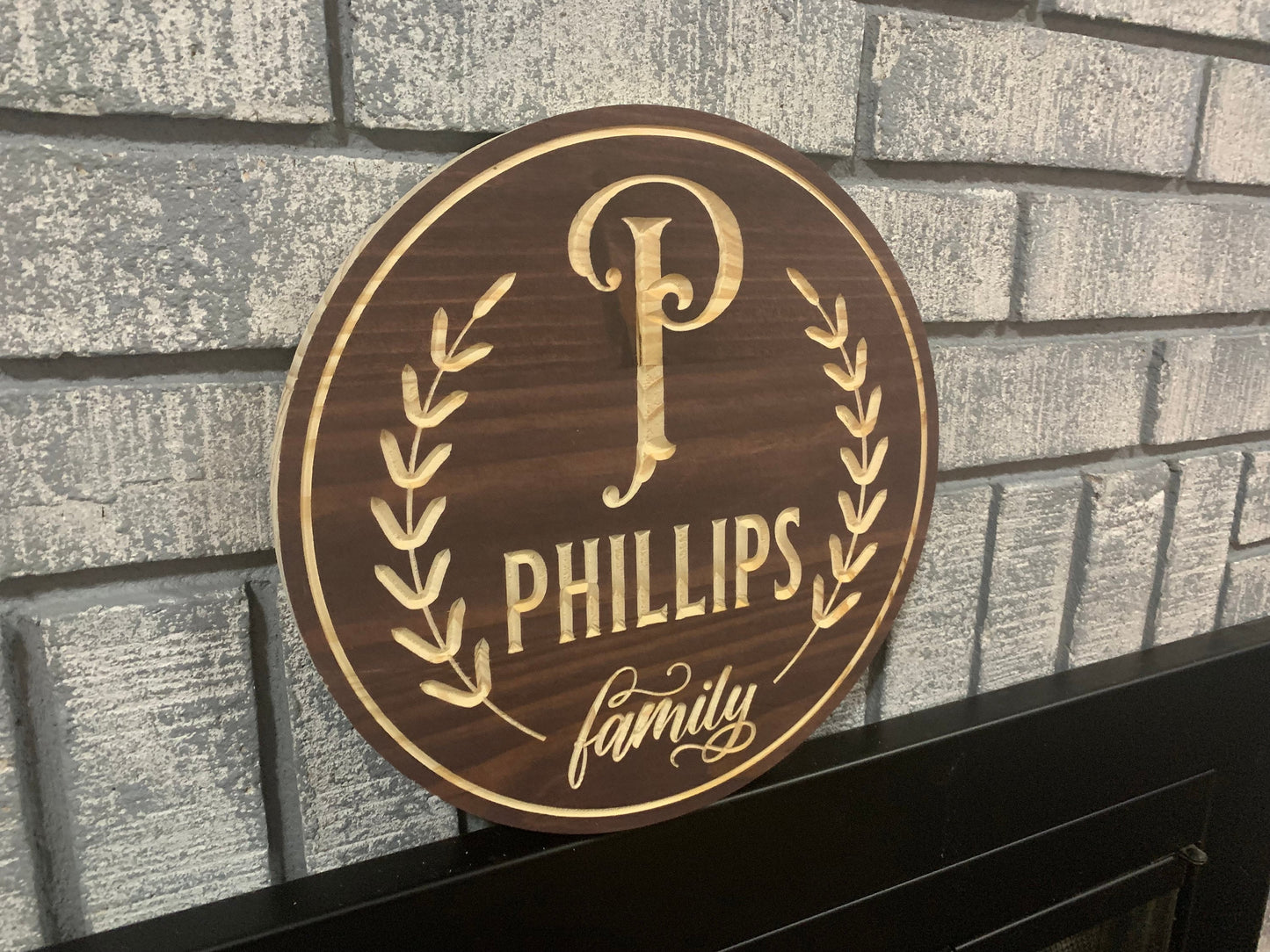 Custom Wood Monogram Sign – Family Name Signs, Rustic Home Wall Art, Wooden Custom Decor, Engraved Gift, Farmhouse Christmas, Wedding