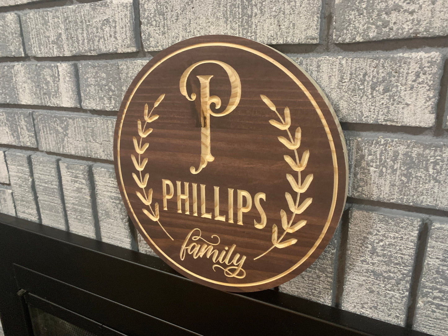 Custom Wood Monogram Sign – Family Name Signs, Rustic Home Wall Art, Wooden Custom Decor, Engraved Gift, Farmhouse Christmas, Wedding