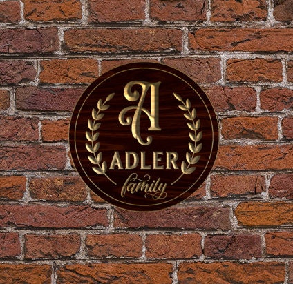 Custom Wood Monogram Sign – Family Name Signs, Rustic Home Wall Art, Wooden Custom Decor, Engraved Gift, Farmhouse Christmas, Wedding
