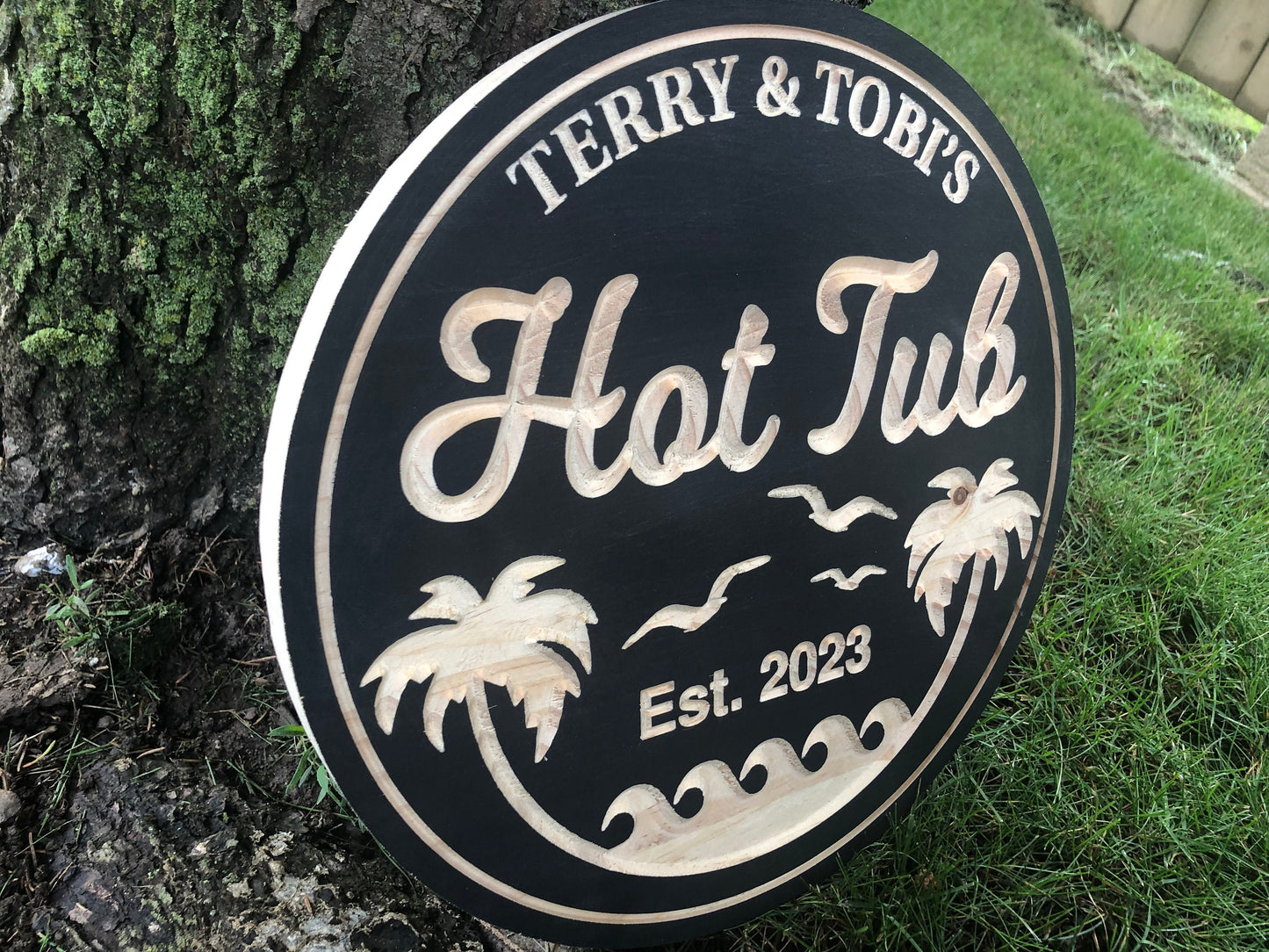 Rustic Wood Hot Tub Sign – Personalized Spa Decor, Cabin Hot Tub Gift, Outdoor Wood Sign, Hot Tub Rules Sign