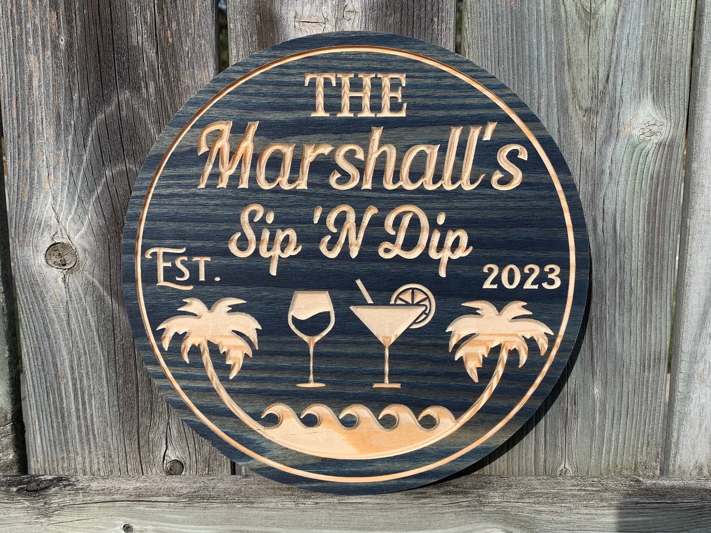 Custom Rustic Wood Beach Sign – Personalized Coastal Decor, Beach House Gift, Gift for Him or Her