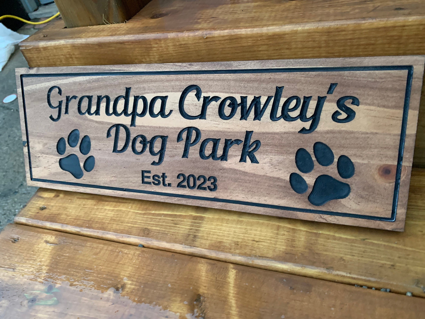 Custom Dog Park Sign – Personalized Outdoor Pet Decor, Funny Dog Yard Sign, Dog Lover Gift, Backyard Dog Rules, Pet Area Sign