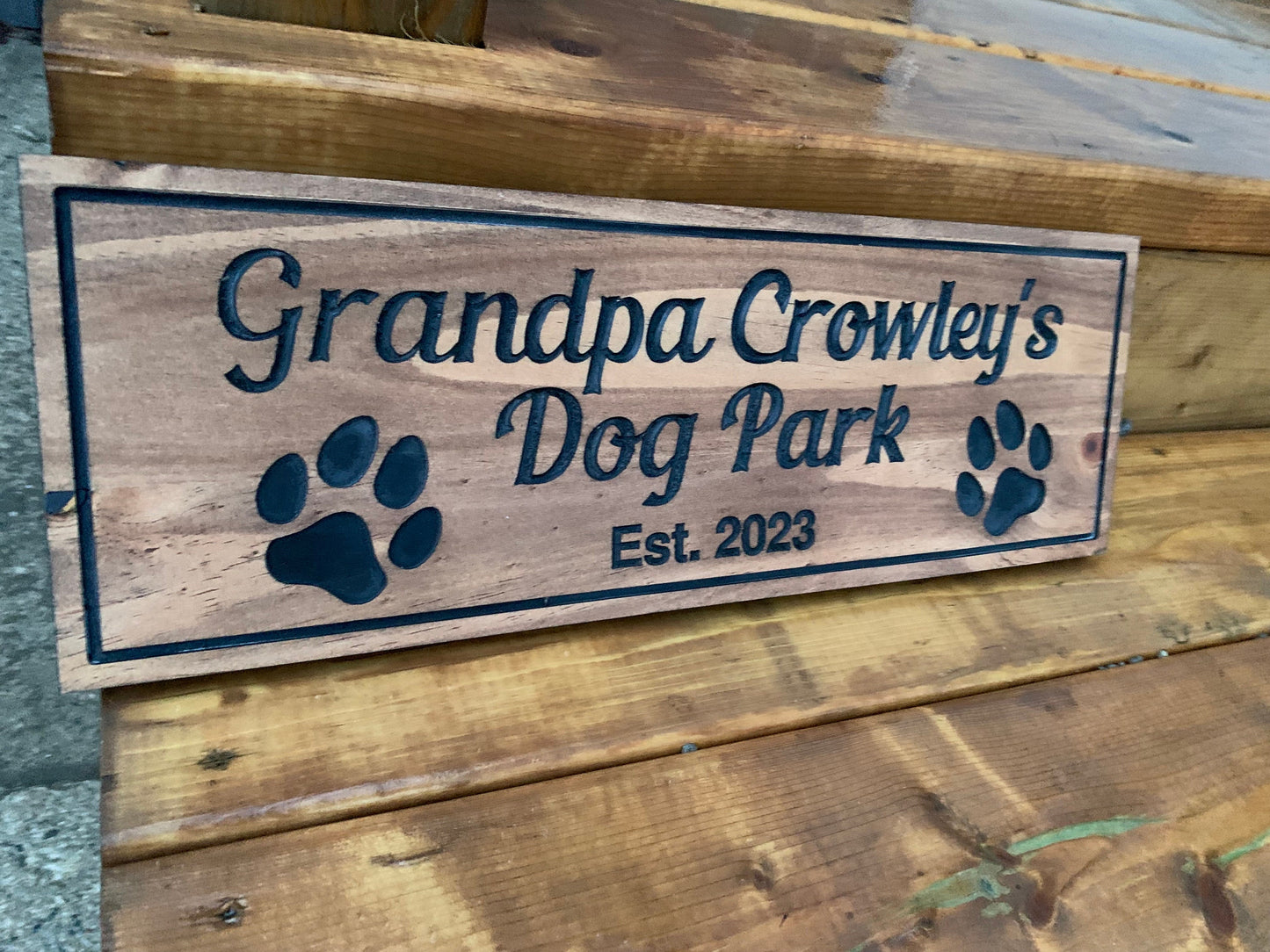 Custom Dog Park Sign – Personalized Outdoor Pet Decor, Funny Dog Yard Sign, Dog Lover Gift, Backyard Dog Rules, Pet Area Sign