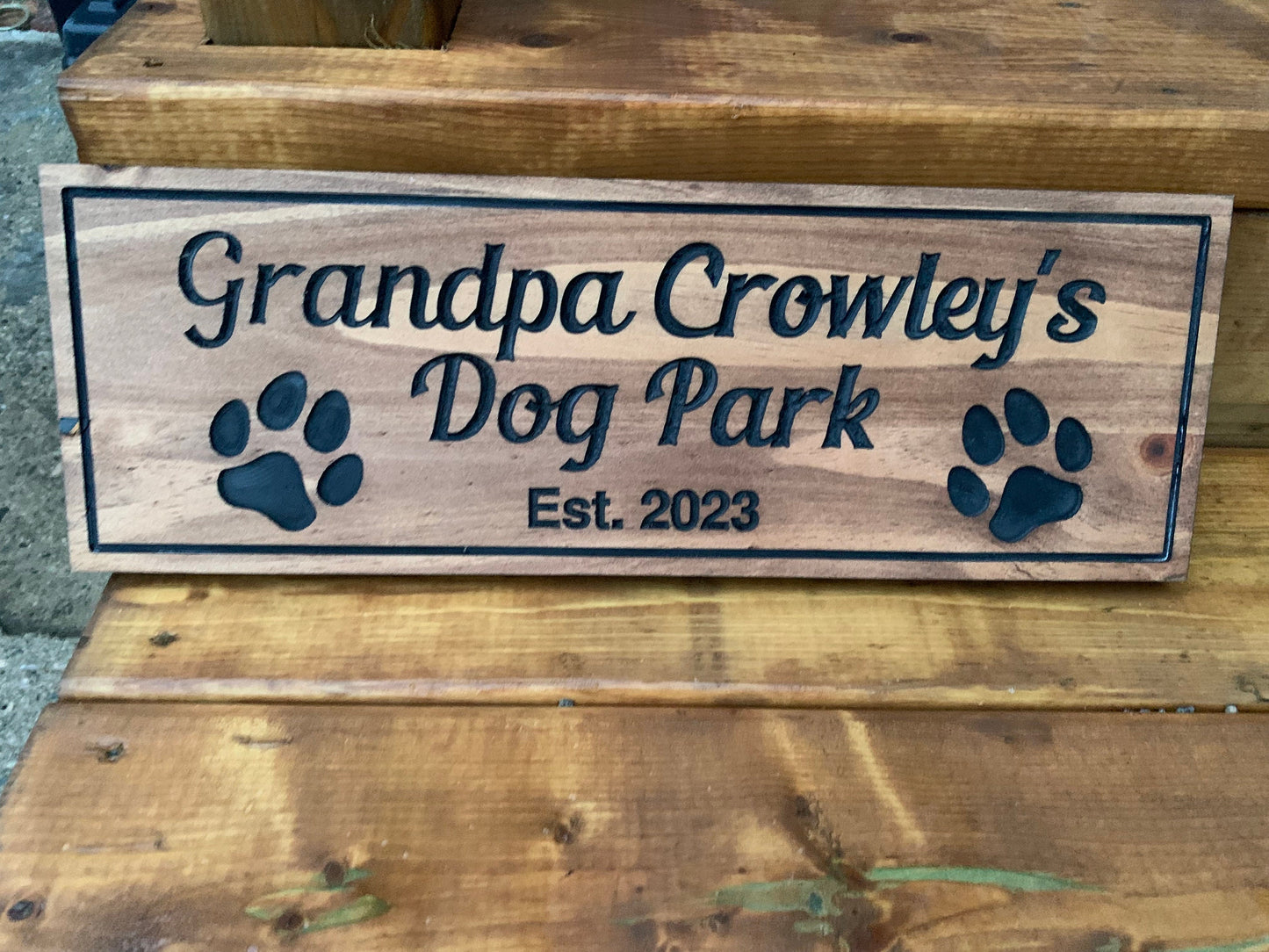 Custom Dog Park Sign – Personalized Outdoor Pet Decor, Funny Dog Yard Sign, Dog Lover Gift, Backyard Dog Rules, Pet Area Sign