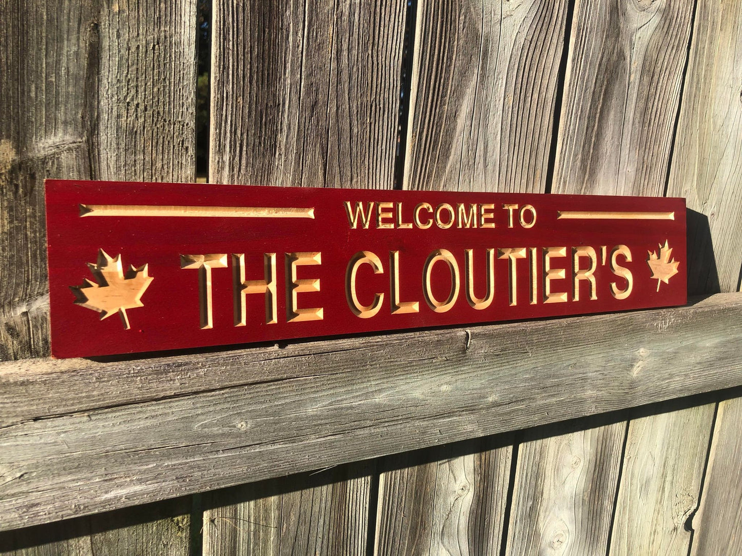 Personalized Last Name Sign | Custom family Name Sign | Personalized Trail Sign | Trail Sign | Wood Sign | Lake Sign | Canadian Sign