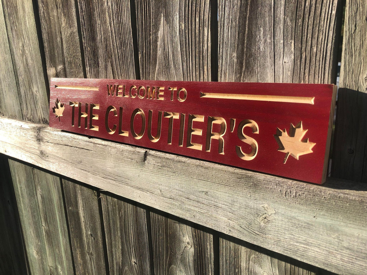 Personalized Last Name Sign | Custom family Name Sign | Personalized Trail Sign | Trail Sign | Wood Sign | Lake Sign | Canadian Sign