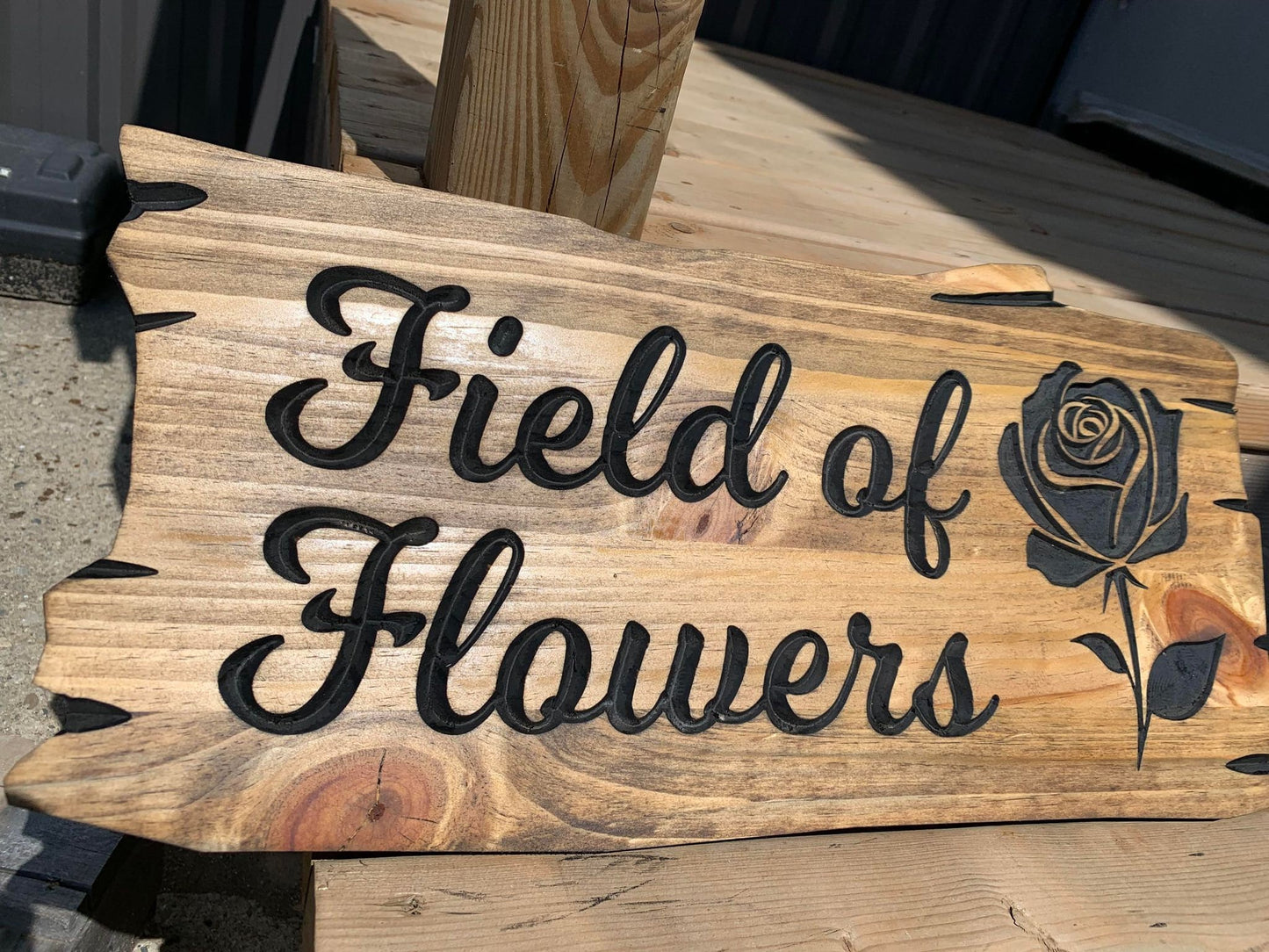 Birthflower Sign with Saying – Personalized Flower Wall Art, Custom Birth Flower Gift, Engraved Botanical Plaque, Floral Home Decor