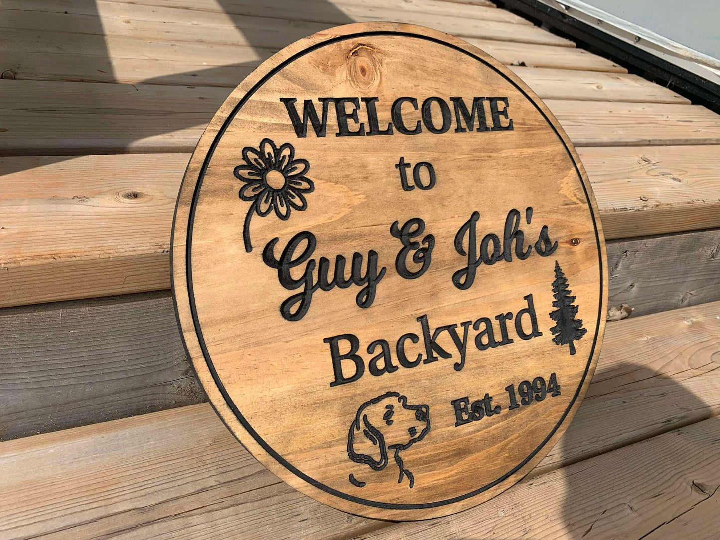Custom Wood Sign | Personalized Wood Sign | Wooden Backyard Sign | Custom Engraved Wood Sign | Outdoor Sign