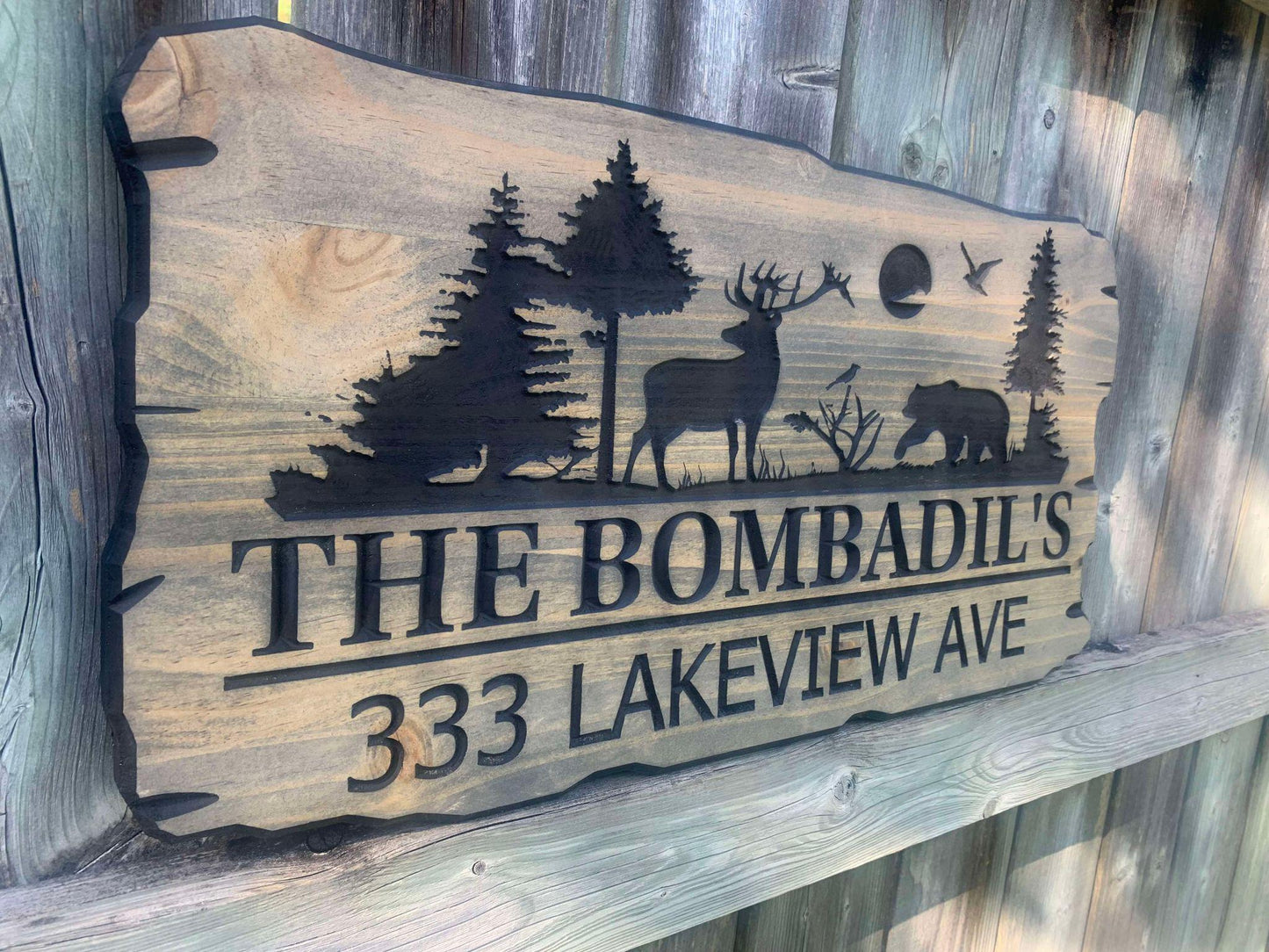 Rustic Cottage Sign | Custom Cottage Sign | Wood Sign | Anniversary Gift | Welcome Sign | Cottage Sign | Engraved Sign | Address Sign
