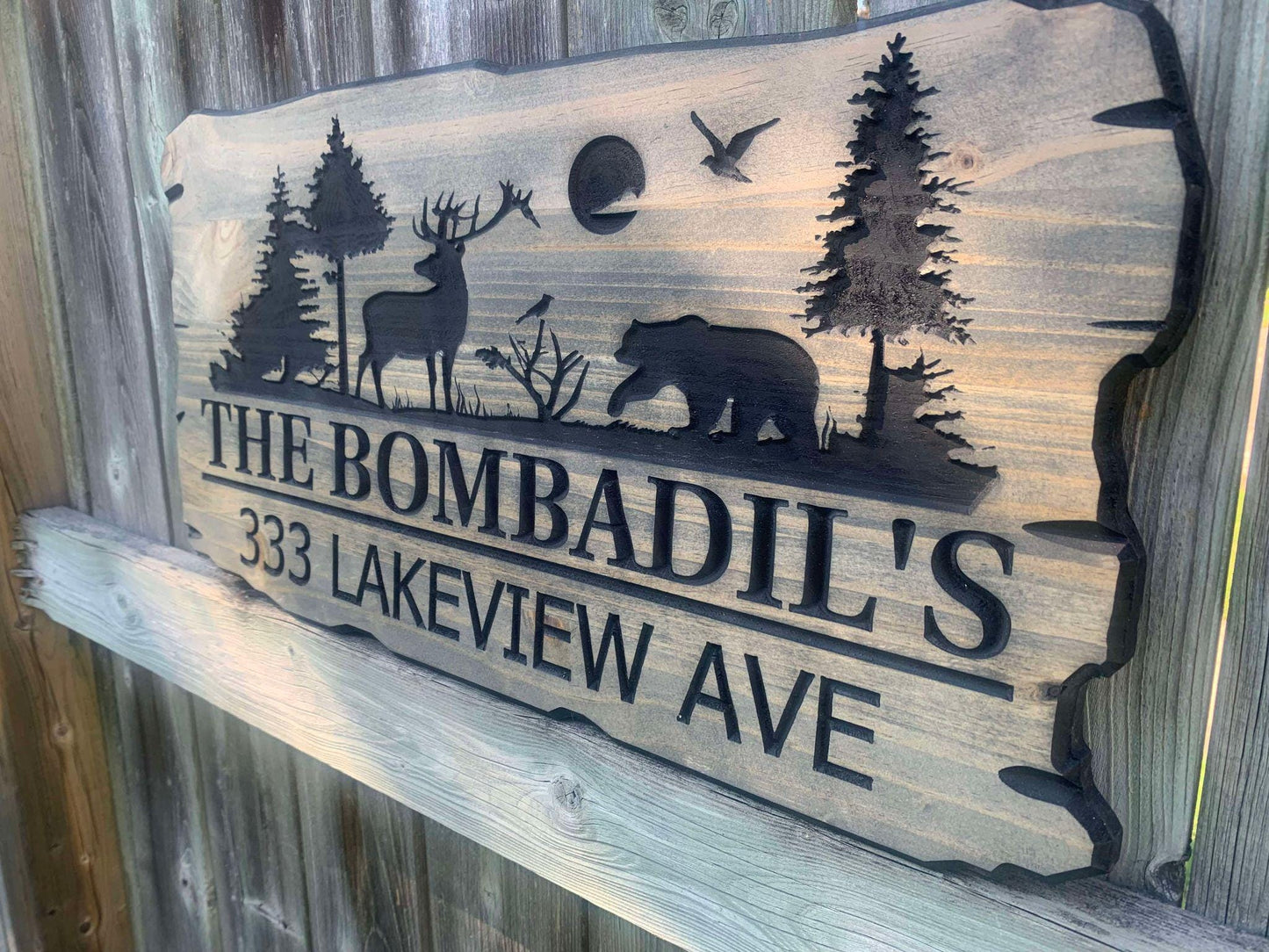 Rustic Cottage Sign | Custom Cottage Sign | Wood Sign | Anniversary Gift | Welcome Sign | Cottage Sign | Engraved Sign | Address Sign