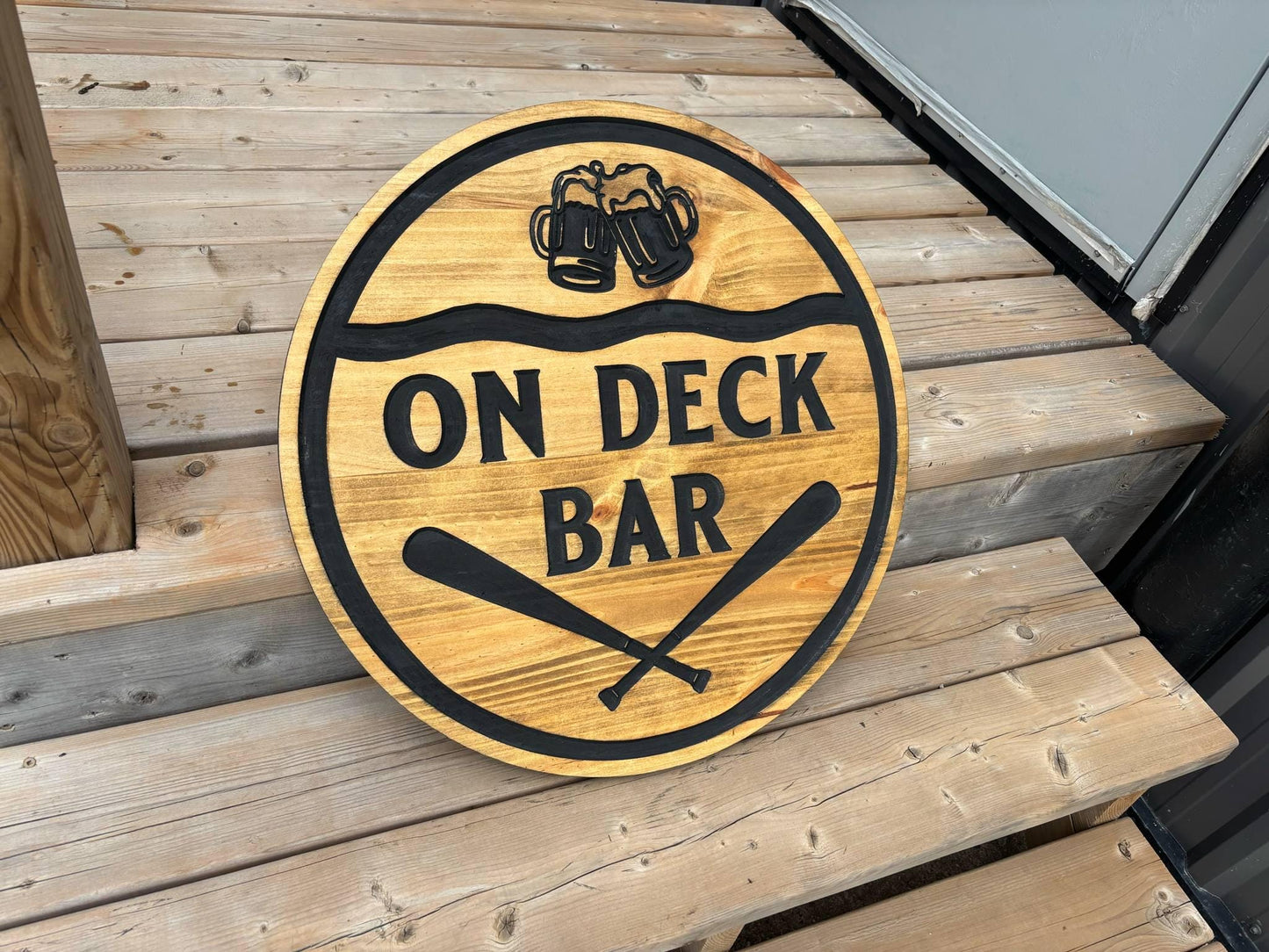 Custom Wood Bar Sign – Personalized Rustic Wooden Pub Sign for Home Bar, Man Cave, Whiskey or Bourbon Bar, Wedding or Outdoor Bar Decor