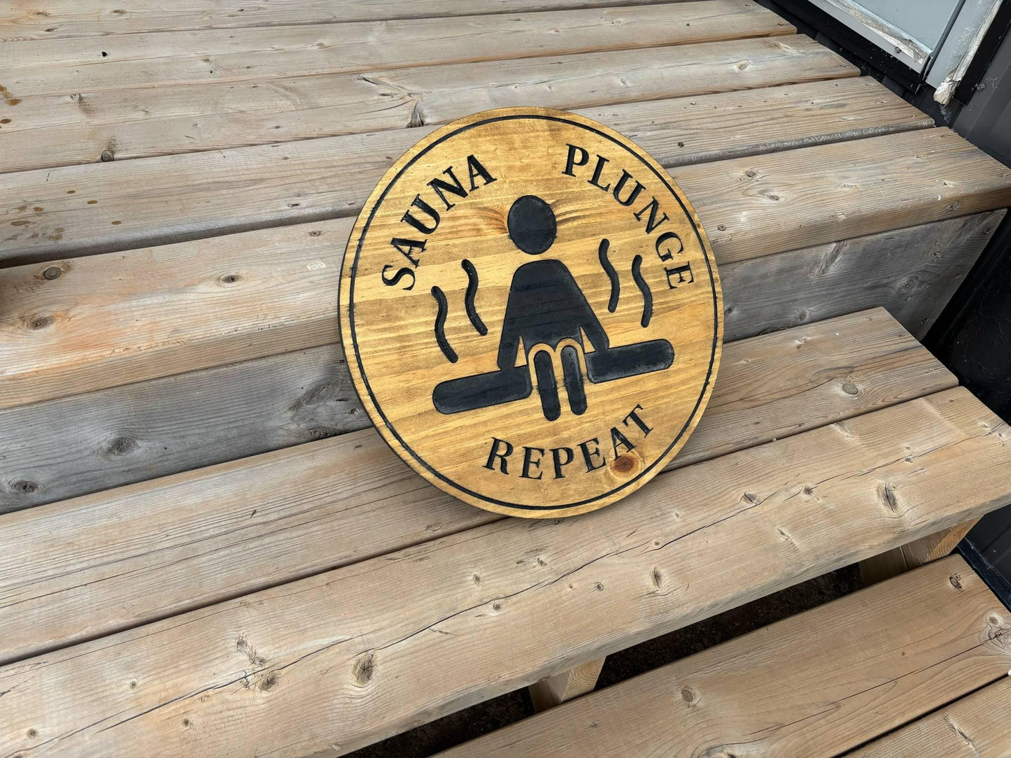 Custom Wood Sauna Sign – Personalized Pine Sauna or Hot Tub Rules Sign – Rustic Outdoor Decor – Summer Gift for Him or Cabin