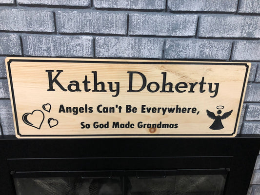 Custom Grandparent Wooden Sign – Personalized Gift from Grandkids | Thoughtful Mother's Day or Birthday Art for Grandma, Nana, or Nonna
