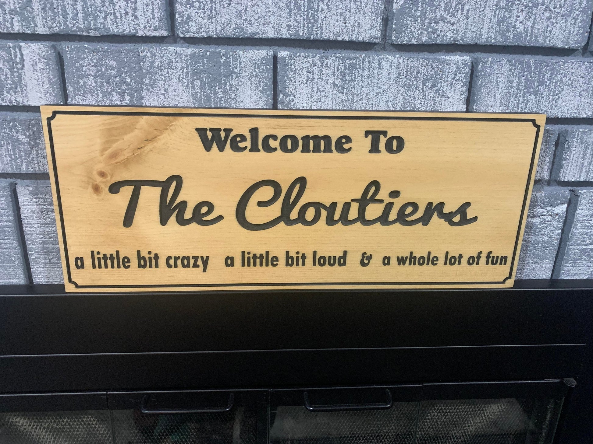 Personalized Family Welcome Sign, Custom Wood Sign, Welcome Sign, Wooden Sign, Engraved Wood Sign, Funny Welcome Sign