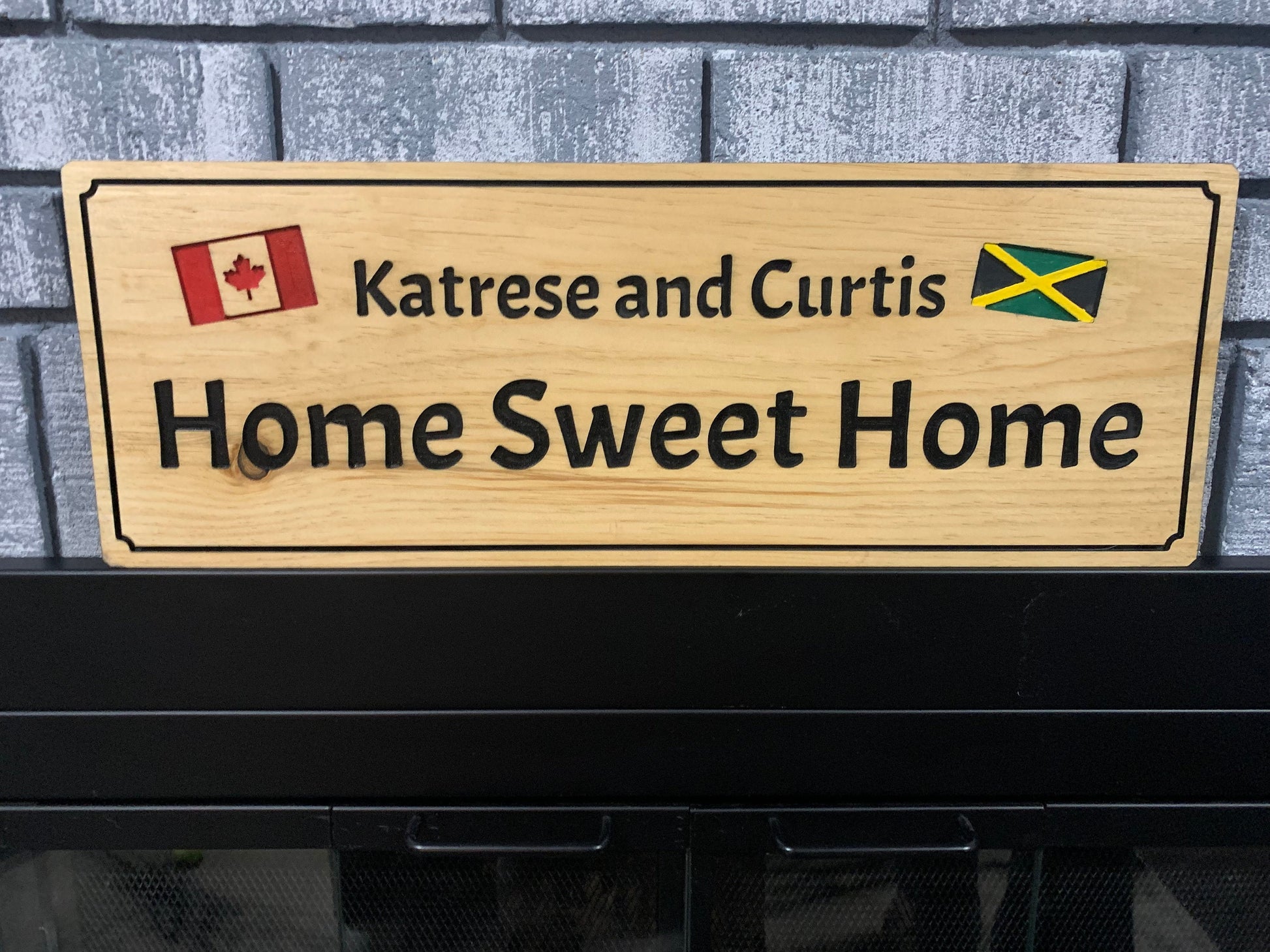 Custom Wooden Couple Sign | Personalized Anniversary or Wedding Gift | Family Name Front Door Decor