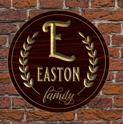 Custom Wood Monogram Sign – Family Name Signs, Rustic Home Wall Art, Wooden Custom Decor, Engraved Gift, Farmhouse Christmas, Wedding