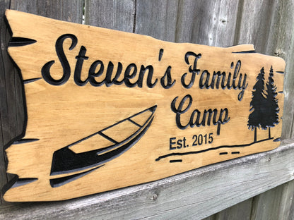 Custom Outdoor Cottage Sign | Wooden Anniversary Gift | Personalized Lakehouse Sign | Rustic Cottage Sign | Engraved Sign | Wood Sign