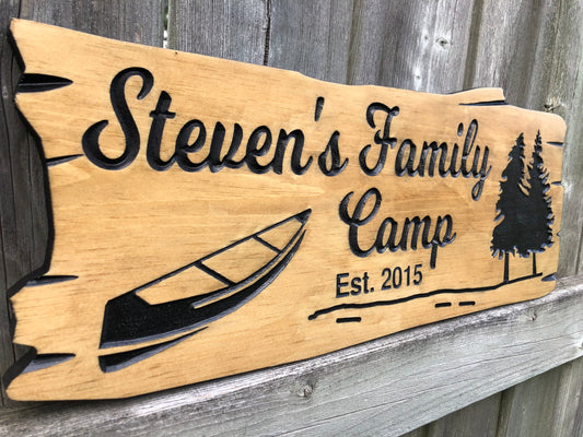 Custom Outdoor Cottage Sign | Wooden Anniversary Gift | Personalized Lakehouse Sign | Rustic Cottage Sign | Engraved Sign | Wood Sign