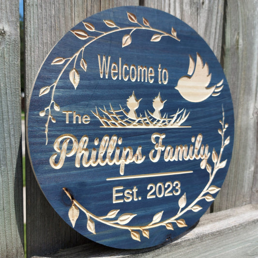 Custom Family Name Sign | Personalized Wood Sign | Wooden Family Name Sign | Custom Engraved Wood Sign | Wood Sign