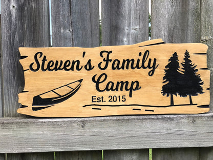 Custom Outdoor Cottage Sign | Wooden Anniversary Gift | Personalized Lakehouse Sign | Rustic Cottage Sign | Engraved Sign | Wood Sign