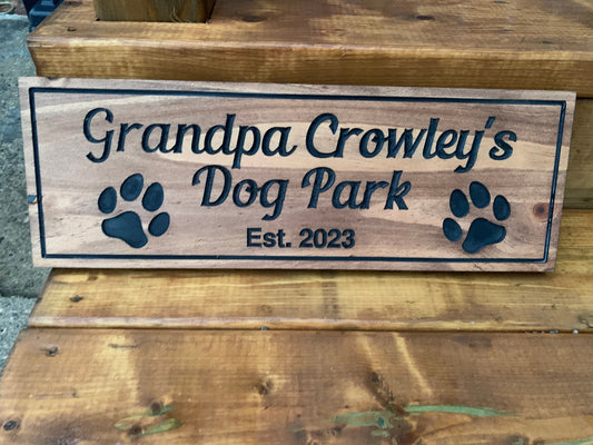 Custom Dog Park Sign – Personalized Outdoor Pet Decor, Funny Dog Yard Sign, Dog Lover Gift, Backyard Dog Rules, Pet Area Sign