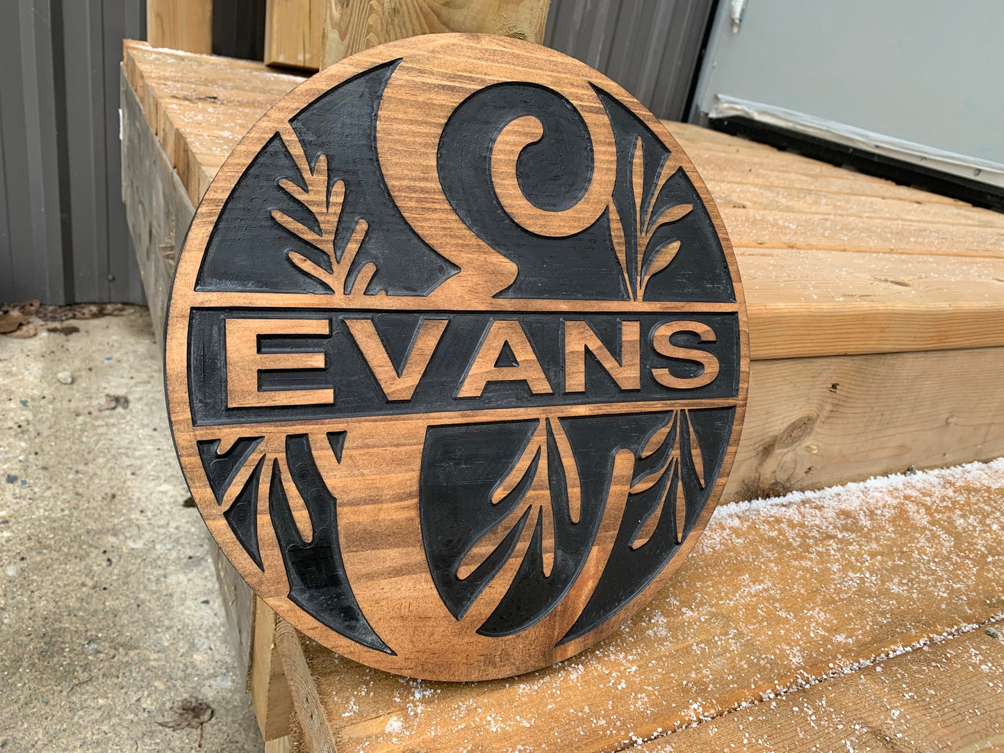 Custom Monogram Sign – Personalized Family Last Name Established Rustic Wedding Gift & Home Decor for Newlyweds