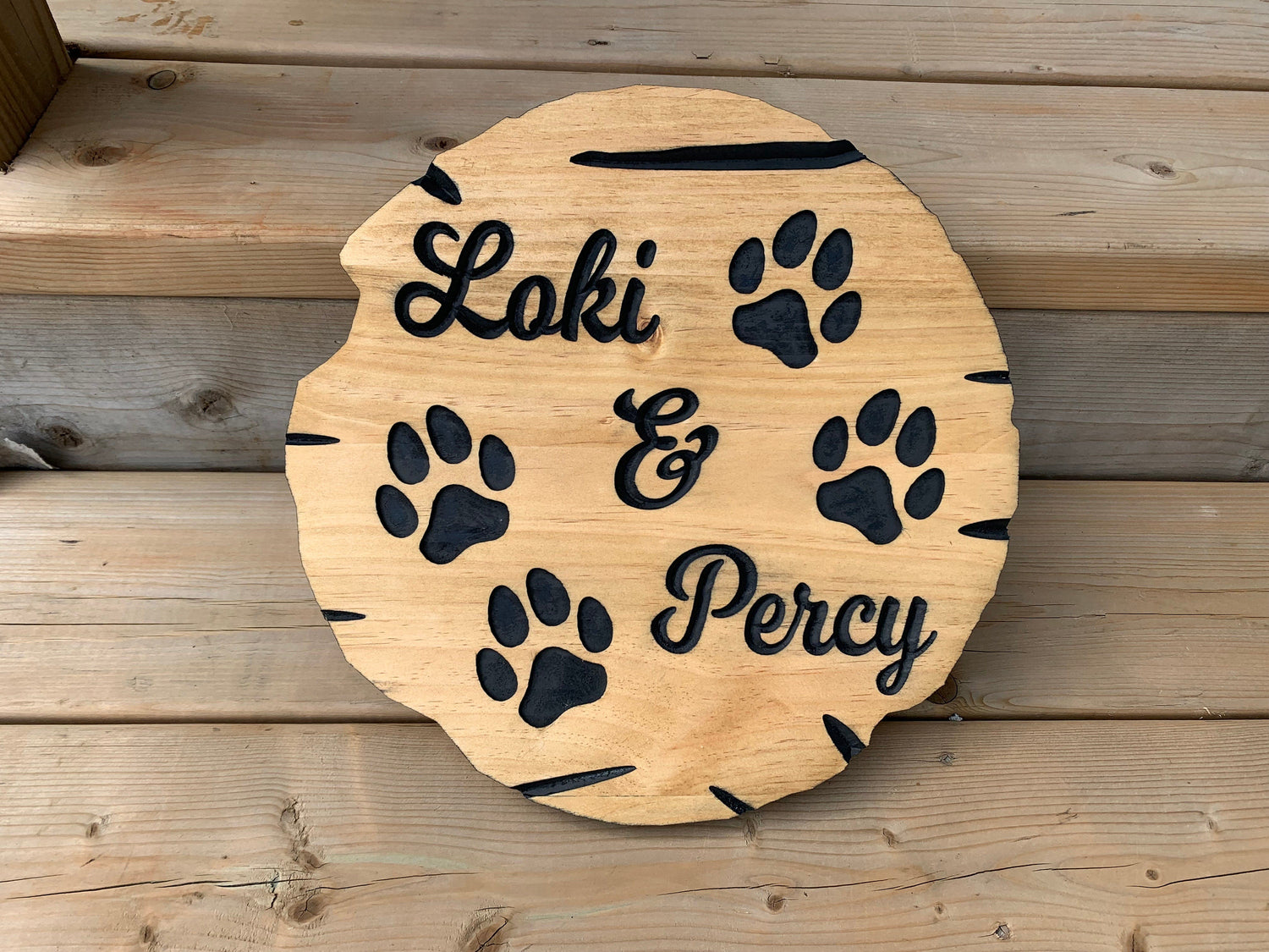 Custom Wooden Dog Memorial Sign – Pet Loss Gift, Dog Tribute, Personalized Name Sign, Rustic Pet Memorial, Dog Remembrance Decor, Custom Paw