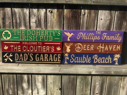 Personalized Last Name Sign | Custom family Name Sign | Personalized Trail Sign | Trail Sign | Wood Sign | Lake Sign | Canadian Sign