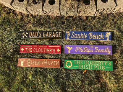 Personalized Last Name Sign | Custom family Name Sign | Personalized Trail Sign | Trail Sign | Wood Sign | Lake Sign | Canadian Sign