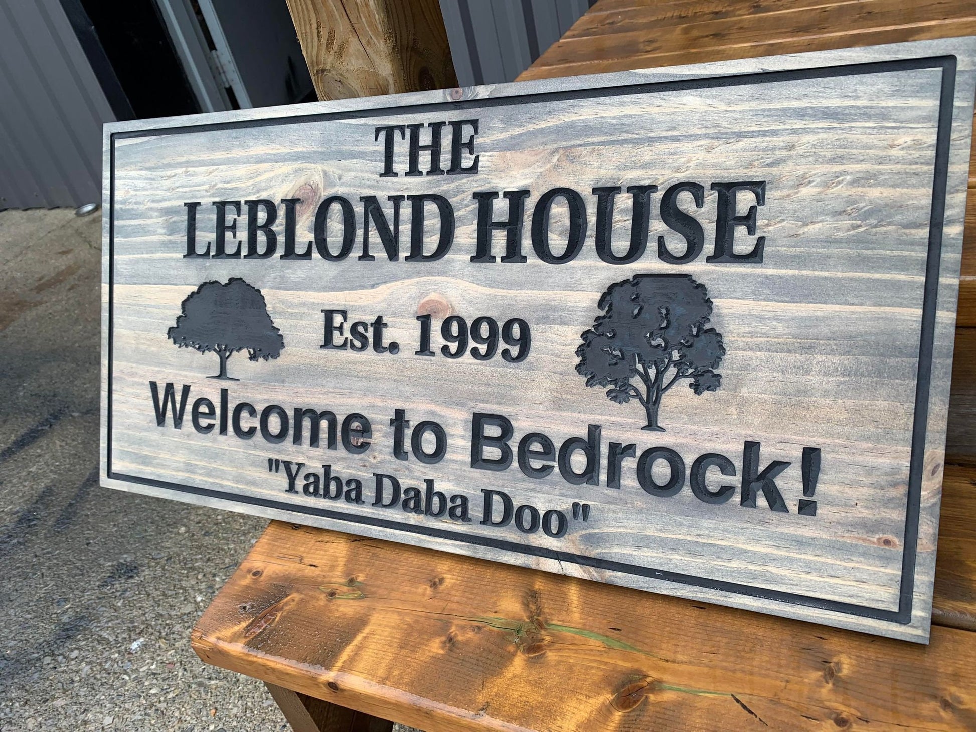 Custom Rustic Cottage Sign | Custom Engraved Lakehouse Sign | Outdoor Cottage Sign | Personalized Family Name Sign Active