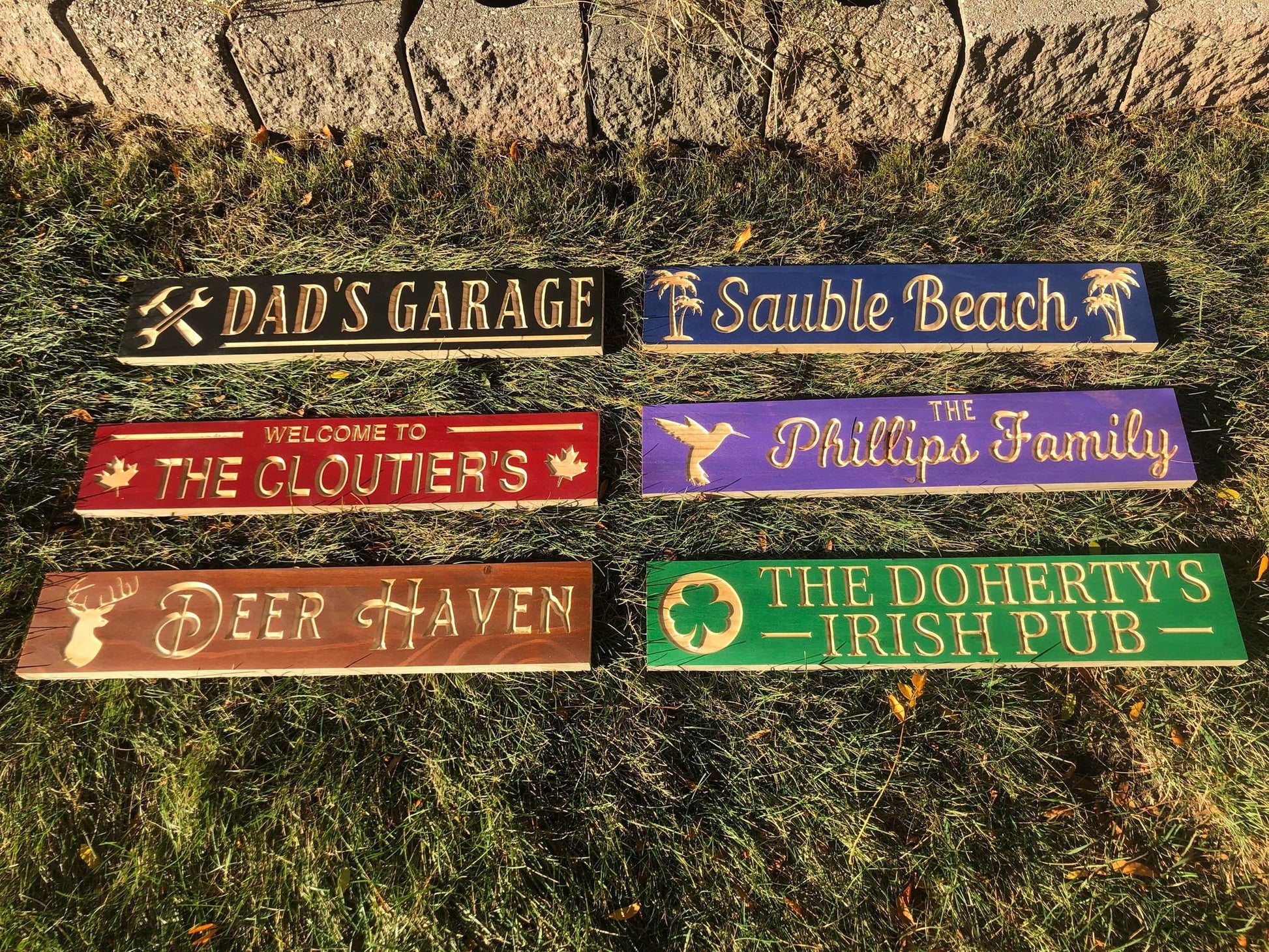 Personalized Last Name Sign | Custom family Name Sign | Personalized Trail Sign | Trail Sign | Wood Sign | Lake Sign | Humming Bird Sign