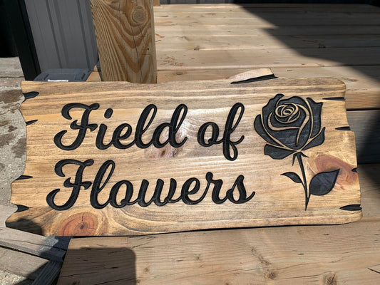 Birthflower Sign with Saying – Personalized Flower Wall Art, Custom Birth Flower Gift, Engraved Botanical Plaque, Floral Home Decor