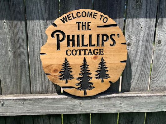 Custom Wood Signs – Personalized Rustic Name Plaque, Family Name Sign, Farmhouse Wall Decor, Engraved Gift for Home or Cabin