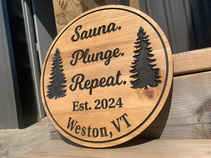 Custom  Cottage Sign | Personalized Wood Sign | Wooden Lakehouse Sign | Custom Sauna Sign | Business Logo | Personalized Sign