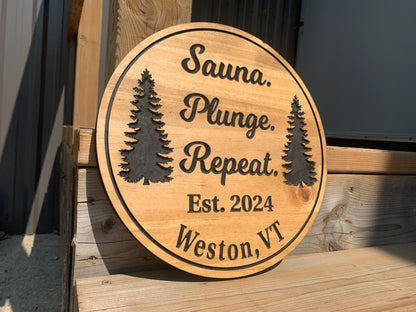Custom  Cottage Sign | Personalized Wood Sign | Wooden Lakehouse Sign | Custom Sauna Sign | Business Logo | Personalized Sign