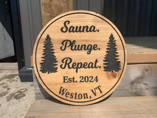 Custom  Cottage Sign | Personalized Wood Sign | Wooden Lakehouse Sign | Custom Sauna Sign | Business Logo | Personalized Sign