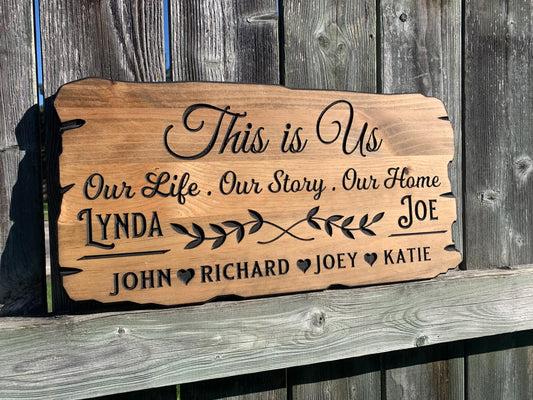 Personalized Custom Wood Sign – Last Name, Family Name, Established Sign – Rustic Wall Art for Wedding, Anniversary, Housewarming Gift