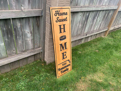 Custom Hockey Welcome Sign – Personalized Hockey Wall Decor, Sports Team Gift, Hockey Room & Locker Room Sign
