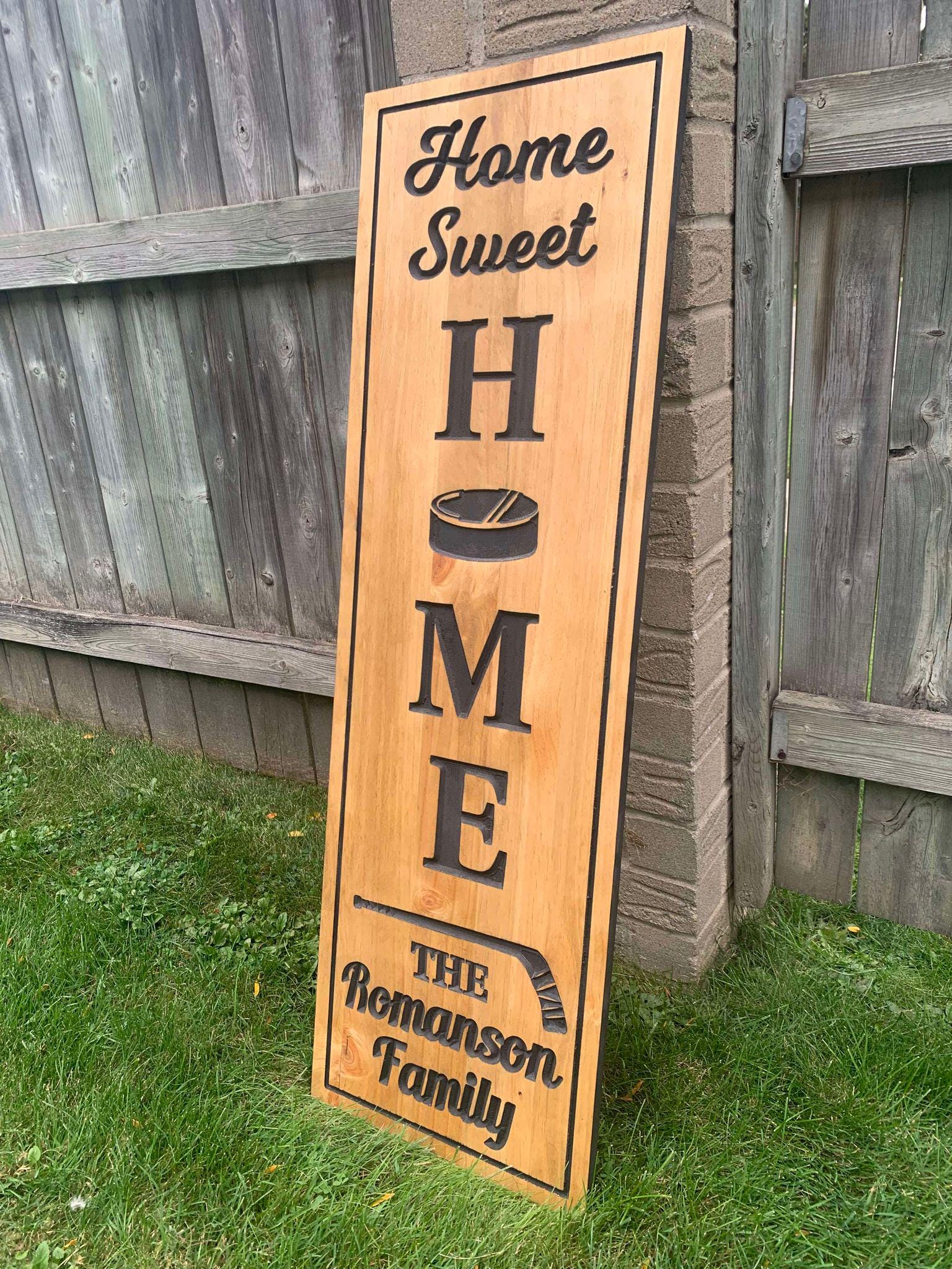 Custom Hockey Welcome Sign – Personalized Hockey Wall Decor, Sports Team Gift, Hockey Room & Locker Room Sign