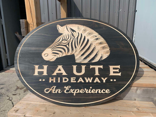 Custom Logo | Family Name Sign | Custom Farm Sign | Personalized Wood Sign | Wooden Animal Sign | Custom Engraved Wood Sign