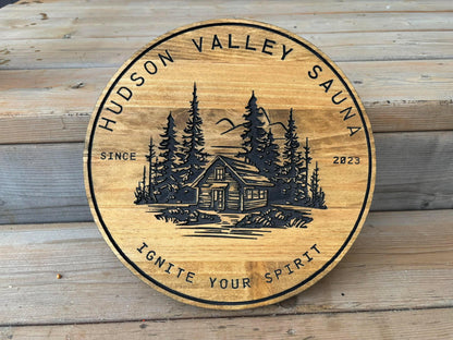 Custom Logo Sign | Personalized Wood Sign | Custom Wall Art | Living Room Decor