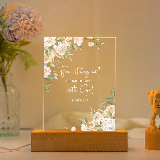 Bible Verse LED Light,Custom LED Night Light,Favorite Bible Verse,LED Frame,New Home Gift,Christmas Gift Christian,Religious Night Light